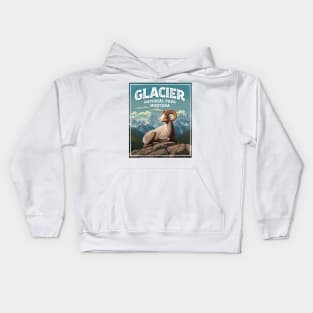 Glacier National Park Bighorn Sheep Kids Hoodie